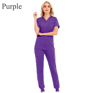 High Quality Summer Hospital <b>Nursing</b> <b>Scrub</b> Sets Custom Design Cotton Polyester Unisex Color Logo Wholesale Price Fleece Fabric - Product Image 1