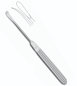 Écarteur périostal nasal ORL de haute qualité en acier inoxydable, à lame légèrement incurvée, pour la peau et les os, instrument chirurgical - Product Image 2