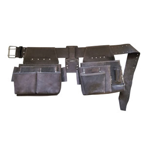 Professional <b>Leather</b> <b>Tool</b> Belt with Multiple Pockets and <b>Tool</b> Holders for Mechanics and Craftsmen - Product Image 4