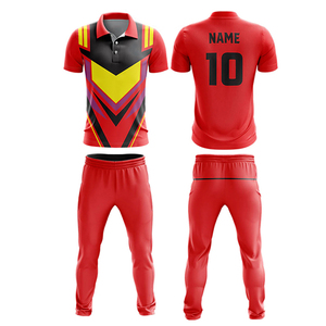 Conjunto de Pantalones y Camiseta de Cricket con Nombre de Equipo Personalizado, Logotipo Personalizado, 100% Poliéster, Diseño Moderno, Uniforme de Cricket Corto y Transpirable - Product Image 4