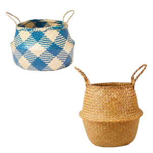 Decorative Handmade Natural Straw Belly Storage <b>Baskets</b> Eco-Friendly Souvenir Laundry Toys PHU HAO Brand Home Decoration Ho Chi - Product Image 1