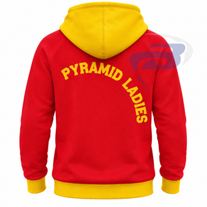 Sudadera con Capucha Roja para Hombre NSPDK Sorority con Bolsillo Canguro Dorado 1923, Sudadera Casual con Bloques de Color y Bordado Personalizado para Mujer - Product Image 2
