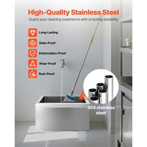 Supporto a Parete 3-in-1 in Acciaio Inox 304 per Lavaggio Pavimenti con Scanalatura a X, 24 x 24 x 13 pollici, per Mop X-Force e X-Act - Product Image 5