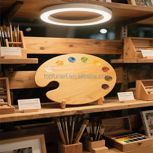 Paleta <span class=keywords><strong>de</strong></span> Madera Ovalada Personalizable para Pintura <span class=keywords><strong>de</strong></span> Acuarela/Óleo/Acrílica, Ligera y Fácil <span class=keywords><strong>de</strong></span> Limpiar, Ideal para Promociones - Product Image 5