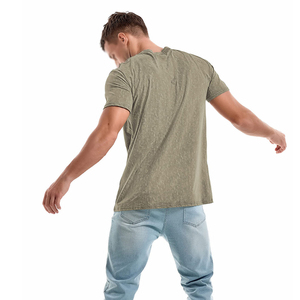 T-shirt Ringer en Maille Respirante pour Homme, Léger, Style Urbain, 100% Coton, Manches Courtes, Coupe Classique, Couleur Unie, Meilleure Vente - Product Image 3