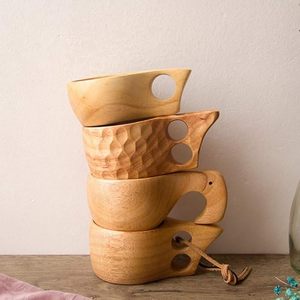 Handmade Wooden Kuksa <b>Cup</b> Affordable Price Nordic Mug for Coffee Tea <b>Camping</b> Hiking and Daily Use - Product Image 2