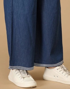Women's <b>Boot</b> Cut Cotton Denim Multi-Pocket Utility-Pocket Side-Pocket Large-Pocket Patch-Pocket-Vintage Regular Fit Knee-Length - Product Image 6