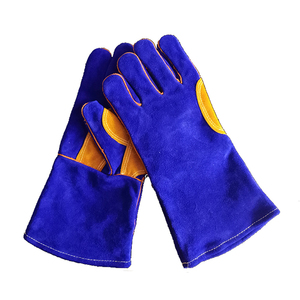 <b>Red</b> Cow Split Leather Premium Quality Welding <b>Gloves</b> XL Size Full Welted Fleece Cotton Lining Waterproof Anti-Slip Welding <b>Glove</b> - Product Image 3