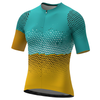 Maillot de Ciclismo para Hombre, Anti-UV, Transpirable, de Secado Rápido, Spandex, Poliéster, 240g, Tecnología de Corte Láser, Sin Costuras, Manga Corta, Impresión Digital