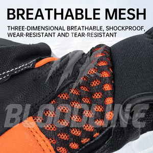Breathable sporty black leather <b>gloves</b> Four seasons cycling <b>gloves</b> Motorcycle <b>gloves</b> for cycling - Product Image 6