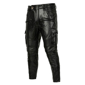 Crea tus propios pantalones de cuero para hombre con un diseño elegante y ajustado, perfectos para el uso en invierno, moda casual y conducción de motocicleta, cómodos. - Product Image 1