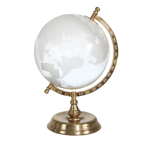 Globo terráqueo de metal hecho a mano, pieza decorativa para la decoración del hogar al mejor precio - Product Image 3