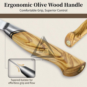 Customized Handmade Pakistan Made Damascus Chef <b>Knives</b> <b>Set</b> 67-Layer Wood Handles Right-Handed Design-OEM Service Available - Product Image 2