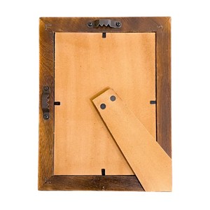 Handcrafted Mango Wood Photo <b>Frame</b> Set: Dark Blue Resin Inlay, Rustic Modern Decor – Rustic Ridged Pattern Photo <b>Frame</b> Table top - Product Image 6