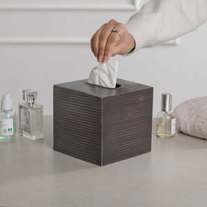 High Quality <b>Black</b> Square Tissue Box for Bathroom <b>Vanity</b> Dresser <b>Table</b> Decoration Tissue Box - Product Image 5