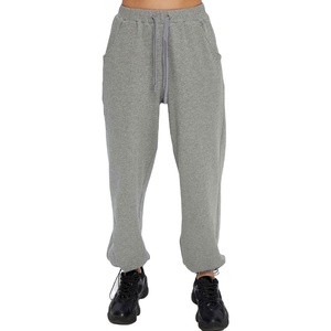 Logo personnalisé dame taille haute plaine pas cher en gros pantalons de survêtement cordon décontracté grande taille mode survêtement pantalon femmes 2026 - Product Image 1