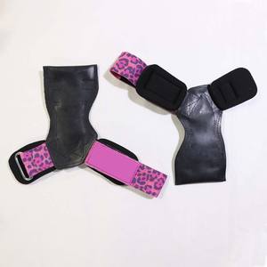 Guantes de gimnasio de cuero para levantamiento de pesas, dominadas y pesas rusas, protectores de palma para gimnasia. - Product Image 6