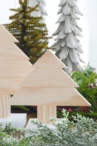 Décoration de Noël en bois, motif flocon de neige, artisanat écologique, style moderne, centre de table fait main - Product Image 5