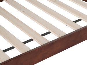 Cadre de lit de jour en bois de noyer massif (brun) avec lit double de style design traditionnel - Product Image 3