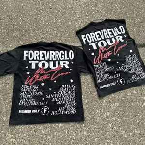 T-shirt graphique à logo imprimé personnalisé T-shirts à col rond sans manches vintage surdimensionnés et lourds et délavés à l'acide de haute qualité pour hommes - Product Image 6