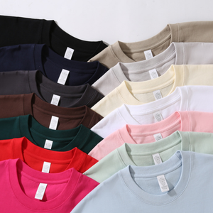 เสื้อยืดคอกลมทรงหลวมสไตล์ใหม่สำหรับผู้ชาย ผ้าฝ้ายคุณภาพสูง 100% 230 GSM แบบไหล่ตก  รุ่นพิมพ์ลายได้ตามสั่ง - Product Image 4