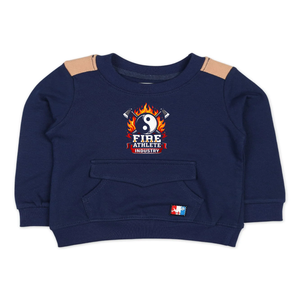 Sudaderas de Felpa de Algodón de Última Tendencia para Bebés Niños con Bolsillos Canguro Azul Marino - Product Image 1