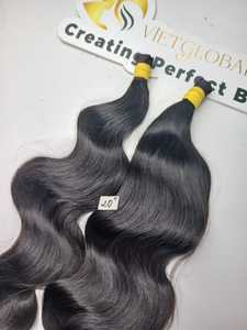 Pelo de onda de cuerpo a granel vietnamita crudo de alta calidad tendencia doble dibujado Super doble dibujado para trenzar precio al por mayor - Product Image 3