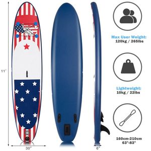 Tabla de Paddle Surf Inflable de 11 Pies con 3 Aletas de Propulsión, Accesorio para Paddleboarding - Product Image 5