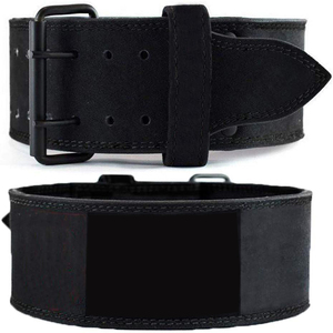 Ceinture de musculation unisexe réglable en cuir véritable noir de 13 mm d'épaisseur avec support dorsal personnalisé et fermeture auto-agrippante pour la perte de poids – Vente en gros - Product Image 3