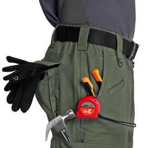 Pantalones de senderismo para hombre, impermeables, elásticos, para caza, casuales, con múltiples bolsillos y cintura con cordón ajustable. - Product Image 6