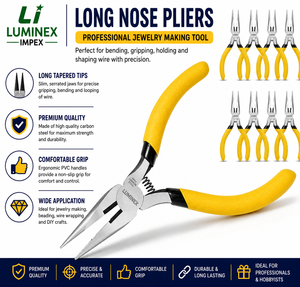 LUMINEX IMPEX LUB=113 <b>Long</b> <b>Nose</b> Stainless Steel Lightweight Smooth Work Jewelry Making Polishing Pliers for Bracelet Making DIY - Product Image 6