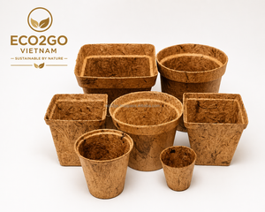 Pot de semis en fibre de coco Eco2go d'origine vietnamienne |   Pot de pépinière en fibres naturelles, directement du fabricant - Product Image 1