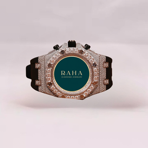 Montre RAHA de luxe en acier inoxydable, boîtier 41 mm, mouvement mécanique analogique, résistante à l'eau 3 ATM, bracelet unisexe tendance, fermoir papillon - Product Image 2