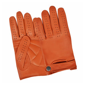 Gants de travail en cuir imperméables avec fermeture au poignet, gants de conduite personnalisés unisexes toutes saisons - Product Image 1