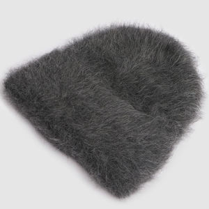 Bonnet unisexe en coton côtelé blanc avec revers et strass, idéal pour l'hiver et les activités décontractées en extérieur - Product Image 2