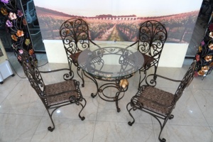 Wholesale Classic Design Metal Wrought Iron <b>Table</b> <b>Chair</b> <b>Garden</b> Set Use In Balcony Courtyard Coffee Dining Restaurants - Product Image 4