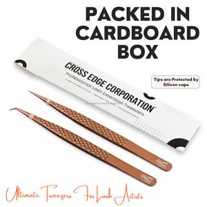 High Quality Stainless Steel Isolation Tweezers for Lash Extension with Fiber Grip 90-degree - Product Image 5