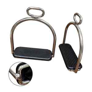 Durable Iron Horse Riding Stirrups Rust Resistant Heavy Duty Anti Slip Design Stable Foot Support Equestrian Training Equipment - Product Image 3