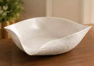 Bol de service décoratif texturé en résine avec bord sculpté, plateau de table, plat de centre de table, décoration d'intérieur, présentoir de restaurant - Product Image 6