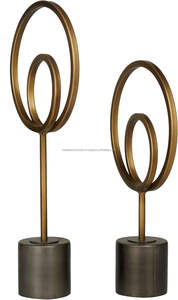 Nouvellement personnalisé ensemble personnalisé de 2 Sculpture en métal Sculpture décorative de table pour la décoration de bureau à domicile et d'hôtel - Product Image 6