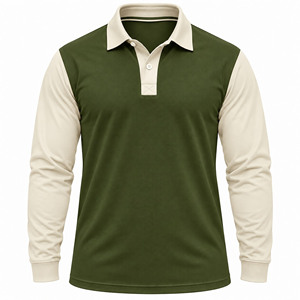 Camiseta de Rugby Personalizada para Hombre, Polo de Manga Larga, Jersey de Rugby de Algodón, Ropa Deportiva, Uniforme de Equipo, Fabricante Mayorista - Product Image 1