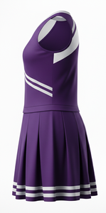 ชุดยูนิฟอร์มเชียร์ลีดเดอร์สำหรับเด็กผู้หญิง แบบสั่งทำพิเศษ ทรงบ็อกซี่ ไร้แขน ผ้าโพลีเอสเตอร์ 100% กันยับ แห้งเร็ว - Product Image 3