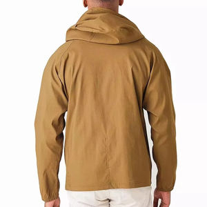 Veste anorak décontractée imperméable à capuche pour homme, avec logo personnalisé imprimé sur le devant, coupe-vent, très vendue - Product Image 4