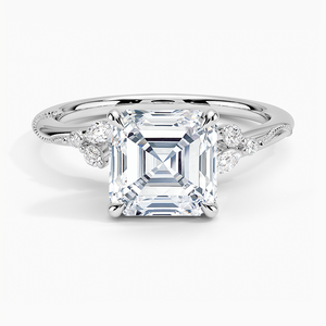 BOJ <b>Ring</b> 030 Asscher Cut 925 Silver Camellia Migraine <b>Diamond</b> <b>Ring</b> 2ct D Color VVS1 Moissanite GRA Certified Low Price <b>Ring</b> Sale - Product Image 1