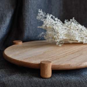 Plateau de service alimentaire minimaliste en bois - Product Image 4