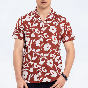 เสื้อเชิ้ตฮาวายชายหาดพิมพ์ลายวินเทจ แขนสั้น คอปกติดกระดุม ผ้าโพลีเอสเตอร์แห้งเร็ว ขายส่ง - Product Image 6