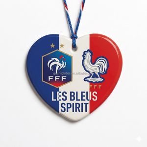 Ornement en céramique Coupe du Monde de Football France 2026, Souvenir pour supporters de football, Cadeaux promotionnels sportifs OEM - Product Image 1