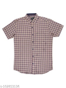 Camisas a Rayas para Hombre Hechas de Poliéster/Algodón, Manga Corta, Personalizables, Ecológicas, Ropa Casual Elegante de Verano de la India - Product Image 5
