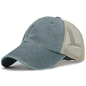 OEM Manufacturer Washed <b>Cap</b> Solid Color Mesh Back Adjustable Unisex Baseball <b>Hat</b> Casual Spring Summer 6-Panel Design Custom <b>Caps</b> - Product Image 5