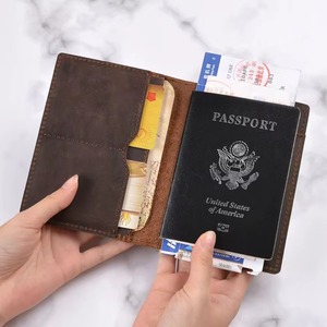 Handmade Full Grain Leather <b>Passport</b> Holder Luxury Travel <b>Wallet</b> Genuine Leather <b>Passport</b> Cover Custom Logo Bulk LPH-0326 - Product Image 1
